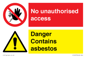 CH16273: No unauthorised access, asbestos present