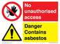 CH16273: No unauthorised access, asbestos present