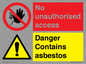 CH16273: No unauthorised access, asbestos present