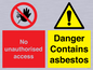 CH16273: No unauthorised access, asbestos present