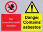 CH16273: No unauthorised access, asbestos present
