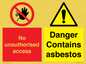 CH16273: No unauthorised access, asbestos present