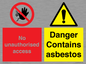 CH16273: No unauthorised access, asbestos present