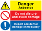 CH5399: Asbestos combination sign