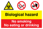 CH5465: Biological hazard & no smoking, eating or drinking
