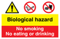 CH5465: Biological hazard & no smoking, eating or drinking