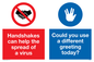 CH5930: Handshakes help spread a virus use vulcan salute instead