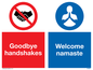 CH5943: Goodbye handshakes Welcome namaste