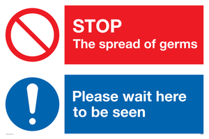 CH5946: STOP germs PLEASE wait here to be seen