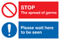 CH5946: STOP germs PLEASE wait here to be seen