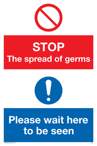 CH5946: STOP germs PLEASE wait here to be seen