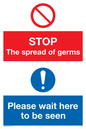 CH5946: STOP germs PLEASE wait here to be seen