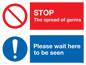 CH5946: STOP germs PLEASE wait here to be seen