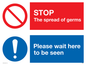 CH5946: STOP germs PLEASE wait here to be seen