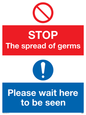 CH5946: STOP germs PLEASE wait here to be seen