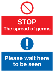 CH5946: STOP germs PLEASE wait here to be seen