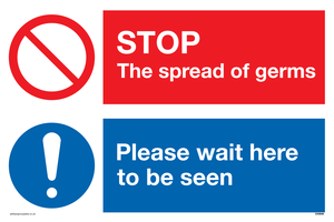 CH5946: STOP germs PLEASE wait here to be seen