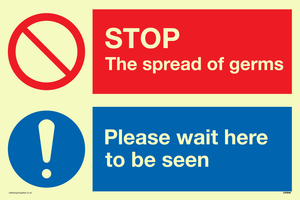 CH5946: STOP germs PLEASE wait here to be seen