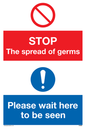 CH5946: STOP germs PLEASE wait here to be seen