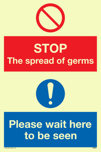 CH5946: STOP germs PLEASE wait here to be seen