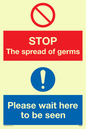CH5946: STOP germs PLEASE wait here to be seen