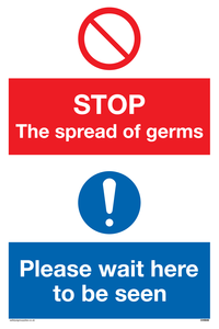 CH5946: STOP germs PLEASE wait here to be seen