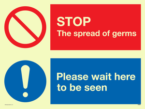 CH5946: STOP germs PLEASE wait here to be seen