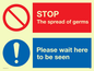 CH5946: STOP germs PLEASE wait here to be seen