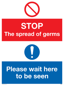 CH5946: STOP germs PLEASE wait here to be seen