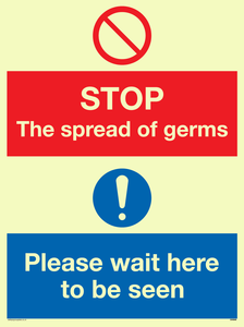 CH5946: STOP germs PLEASE wait here to be seen