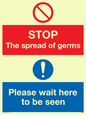 CH5946: STOP germs PLEASE wait here to be seen