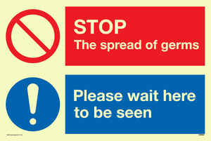 CH5946: STOP germs PLEASE wait here to be seen