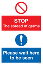 CH5946: STOP germs PLEASE wait here to be seen
