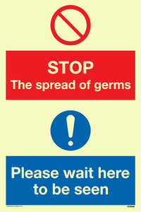 CH5946: STOP germs PLEASE wait here to be seen