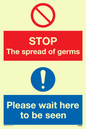 CH5946: STOP germs PLEASE wait here to be seen