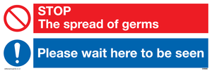 CH5946: STOP germs PLEASE wait here to be seen