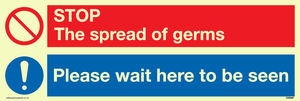 CH5946: STOP germs PLEASE wait here to be seen