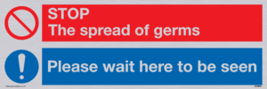 CH5946: STOP germs PLEASE wait here to be seen