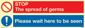 CH5946: STOP germs PLEASE wait here to be seen