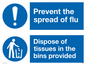 CH5969: Prevent the spread of flu dispose of tissues in the bins provided