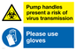 CH5972: Pump handles present a risk of virus transmission please use gloves