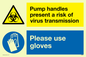 CH5972: Pump handles present a risk of virus transmission please use gloves