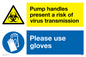 CH5972: Pump handles present a risk of virus transmission please use gloves
