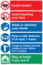 CH6143: Covid 19 multi sign - 1 metre