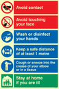 CH6143: Covid 19 multi sign - 1 metre