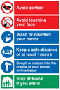 CH6143: Covid 19 multi sign - 1 metre