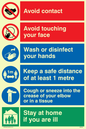 CH6143: Covid 19 multi sign - 1 metre