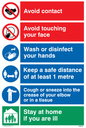 CH6143: Covid 19 multi sign - 1 metre