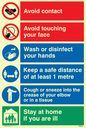 CH6143: Covid 19 multi sign - 1 metre