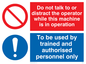 CM202: Do not talk or distract sign
